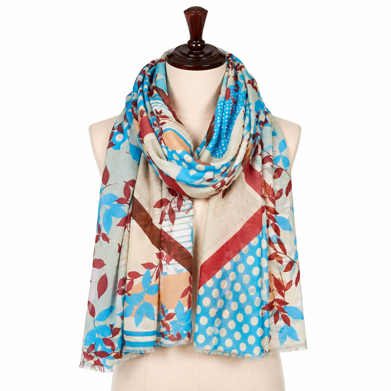 Digital Print Wool Scarf/Shawl 276